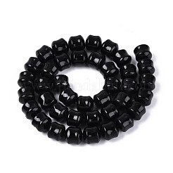 Натуральные бусины из черного оникса (окрашенные и нагретые)&nbsp;G-N353-06A-08