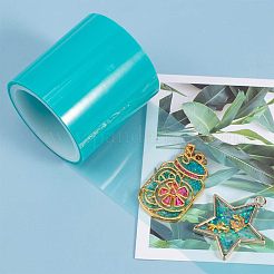 シームレス紙テープ  金属フレーム用  オープンベゼルセッティング  UVレジン  エポキシ樹脂ジュエリークラフト作り  ライトスカイブルー  50mm  約5m /ロール&nbsp;TOOL-OC0001-03