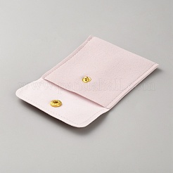 Квадратные сумки из искусственной кожи для упаковки ювелирных изделий с кнопкой ABAG-WH0100-08A