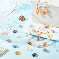 140шт 14 стиля гальванических стеклянных бусин EGLA-AR0001-14