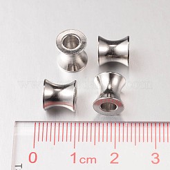 Perles européennes à gros trous en acier inoxydable 304 résistant au ternissement&nbsp;OPDL-E005-15P