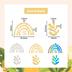 12 шт. 6 стиля подвески из нержавеющей стали 201&nbsp;STAS-DC0013-86