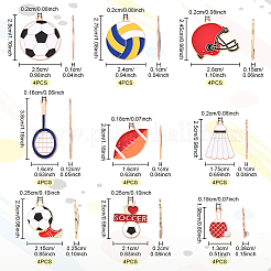 36 шт. 9 стиля подвески из сплава и эмали на спортивную тематику ENAM-YW0005-73A
