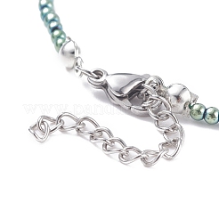 Круглое колье из бисера для женщин NJEW-JN03821-03