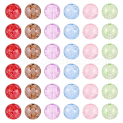 180 pz 6 colori perline di lampwork trasparenti fatte a mano&nbsp;LAMP-TA0002-82