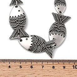 Ожерелья из цепочек-рыбьих звеньев в тибетском стиле для женщин&nbsp;NJEW-C102-01AS