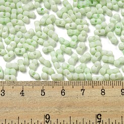 Perles de rocaille en verre dépoli opaque couleur macaron&nbsp;SEED-K009-12B-06