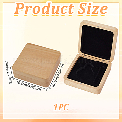 Cajas magnéticas para embalaje de insignias de madera&nbsp;CON-WH0043-307
