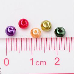 秋ミックスパールカラーのガラスパールビーズ  ミックスカラー  4mm  穴：1mm  約400個/袋&nbsp;HY-X006-4mm-06