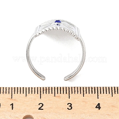 Кольца-манжеты из нержавеющей стали 304 со стразами&nbsp;LS-RJEW-S626-09P