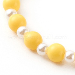 Blickdichte Acryl-Stretch-Perlenarmbänder für Kinder&nbsp;X-BJEW-JB06230