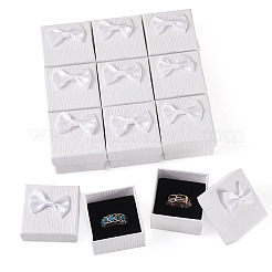 Квадратные картонные бумажные подарочные коробки для хранения колец&nbsp;CON-TAC0001-17B