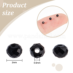 2 нити натуральных черных турмалиновых бусин G-OC0005-30