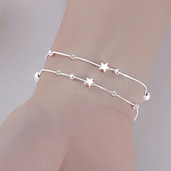 40 шт. 925 бусины из стерлингового серебра с родиевым покрытием STER-GO0001-49