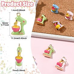 8pcs 4 pendentifs en alliage de couleurs&nbsp;ENAM-CJ0007-54