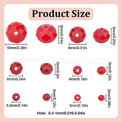 7 нити 7 стилей непрозрачных однотонных стеклянных бусин&nbsp;EGLA-GO0001-02A