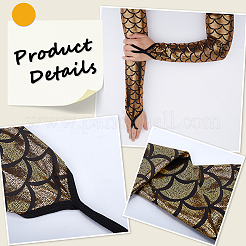 Перчатки из полиэстера с рыбьей чешуей&nbsp;AJEW-WH20006-222D