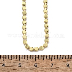 Латунные плоские шариковые цепочки ожерелья для женщин&nbsp;X-NJEW-U035-01G