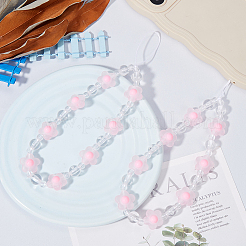 Ремешок на запястье для мобильного телефона с пластиковыми бусинами&nbsp;AJEW-WH20010-63A