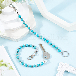 2шт брелок из синтетической бирюзы&nbsp;HJEW-SC0002-27B
