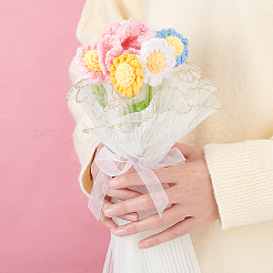 Упаковка для букетов цветов из морщинистого волнистого полиэстера FIND-WH0110-751B