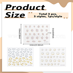 3 шт. 3 наклейки для дизайна ногтей&nbsp;MRMJ-LP0002-89