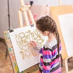 Пластиковые многоразовые шаблоны трафаретов для рисования DIY-WH0172-942