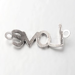 Тибетский стиль сплава слово любовь соединения соединители TIBE-Q035-009AS-NR