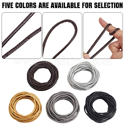 Плоский шнур из искусственной кожи длиной 10 м.&nbsp;WL-GF0001-33E