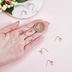 24個4色真鍮ピアスフック  クリアキュービックジルコニアと水平ループ付き  ミックスカラー  14.5mm  ピン：1mm&nbsp;JX501A