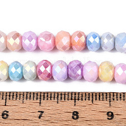 Антикоррозийные гальванические стеклянные бусины рондель&nbsp;EGLA-T021-6mm-17-10