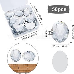 Акриловые горные хрусталь плоские задние кабошоны GACR-FG0001-05