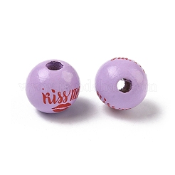 Европейские деревянные бусины ко Дню святого Валентина&nbsp;WOOD-L023-03D