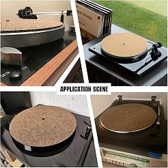 Плоский круглый пробковый коврик для пластинки&nbsp;DIY-WH0258-43