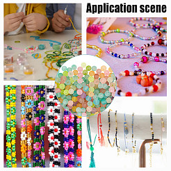 5 пакетик прозрачных матовых стеклянных бусин GLAA-HY0001-36B