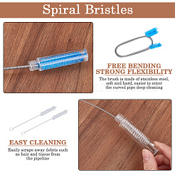 304 нержавеющая сталь pp очиститель двухсторонний эластичный шланг труба AJEW-GF0010-35