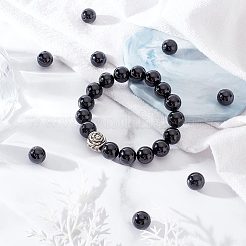 1 нить бусин из натурального черного турмалина G-OC0004-20