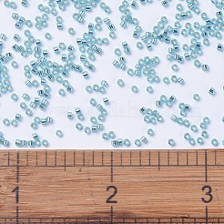 MIYUKIデリカビーズ  シリンダー  日本製シードビーズ  11/0  （db1209)シルバーライニングオーシャンブルー  1.3x1.6mm  穴：0.8mm  約10000個/袋  50 G /袋&nbsp;SEED-X0054-DB1209