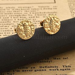 Серьги-гвоздики из нержавеющей стали 304&nbsp;EJEW-F354-06G-02