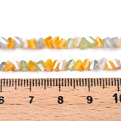 電気メッキガラスビーズセット  多面カット  ハート  ゴールド  3x4.5x4.5mm  穴：0.9~1mm  約144~148個/連  13.98~15.6''（35.5~39センチメートル）&nbsp;X-GLAA-T023-A17-02