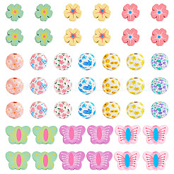 9 стиль деревянных бусин&nbsp;WOOD-TA0002-58