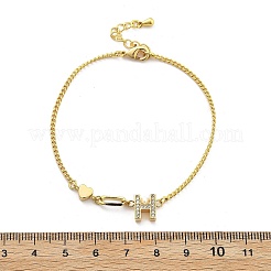 Латунные браслеты с микропаве из чистого кубического циркония BJEW-U020-18G