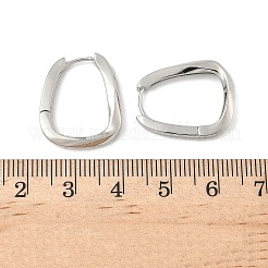 Orecchini a cerchio rettangolari in ottone&nbsp;EJEW-D320-24P