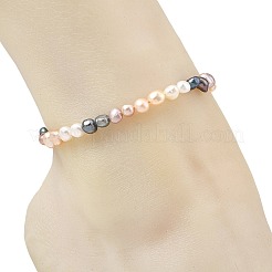 Cavigliere da donna con perle naturali coltivate d'acqua dolce.&nbsp;AJEW-AN00876