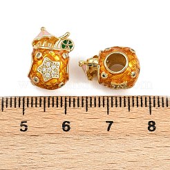 Латунные микро-паве из прозрачных кубических цирконий с европейской эмалью KK-D421-06G