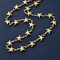 Пляжные ожерелья из нержавеющей стали 304 с морскими животными для женщин NJEW-G178-04G-01