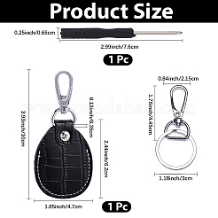 1 комплект брелоков-подвесок из коровьей кожи&nbsp;KEYC-CL0001-26A