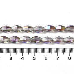 Chapelets de perles en verre électroplaqué&nbsp;GLAA-Q101-03A-HP03