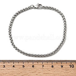 Браслеты из нержавеющей стали 304 с цепочкой из пшеницы&nbsp;LS-BJEW-M187-12-G