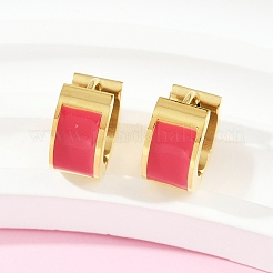 Pendientes de aro esmaltados de acero inoxidable 304&nbsp;EJEW-K268-20G-01